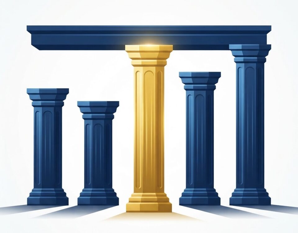 5 Critical Success Factors — five pillars supporting business growth